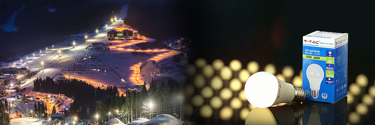 LED sulle piste da sci